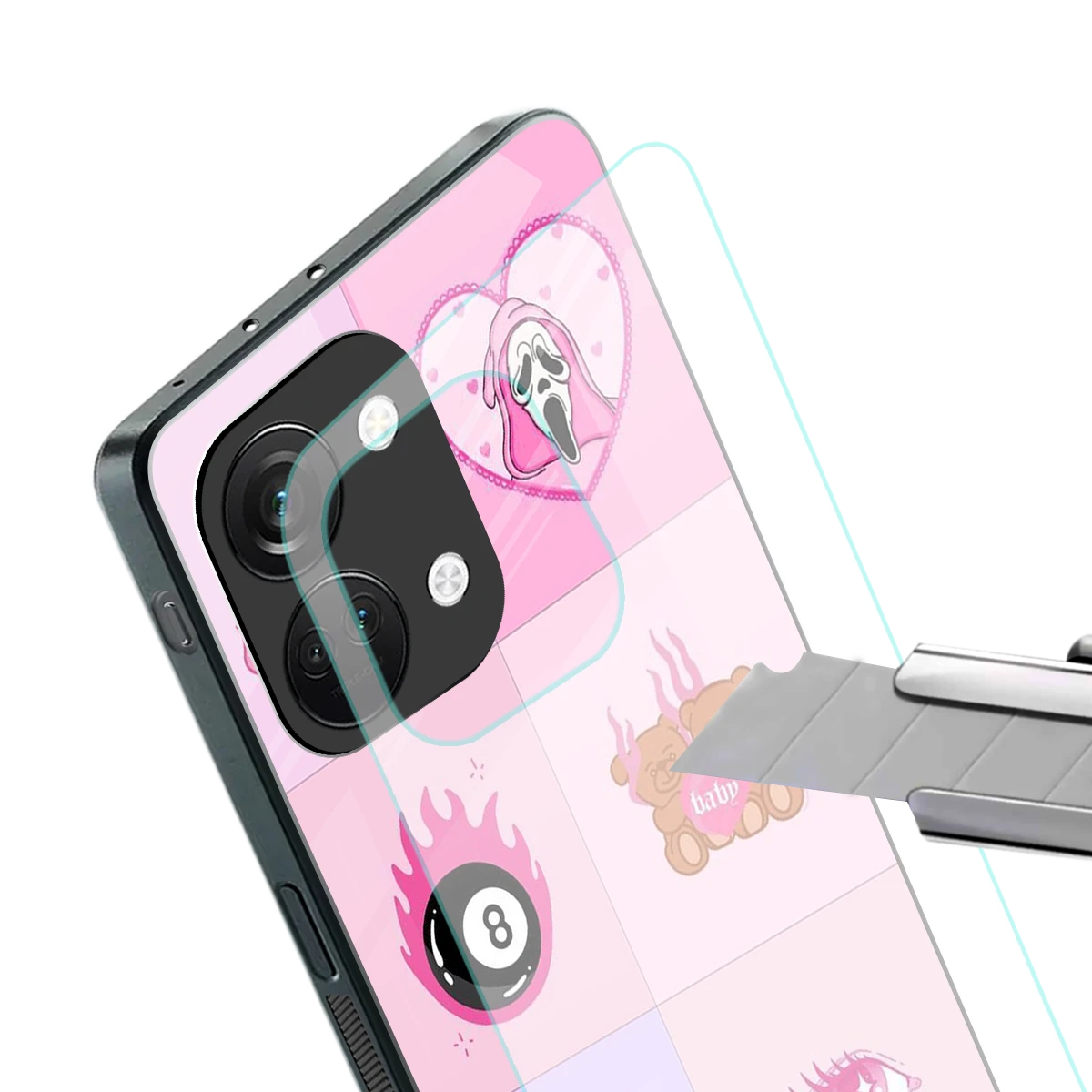 Ghostly Adorable stylish phone case for oneplus nord 3 | glossy glass and slim fit