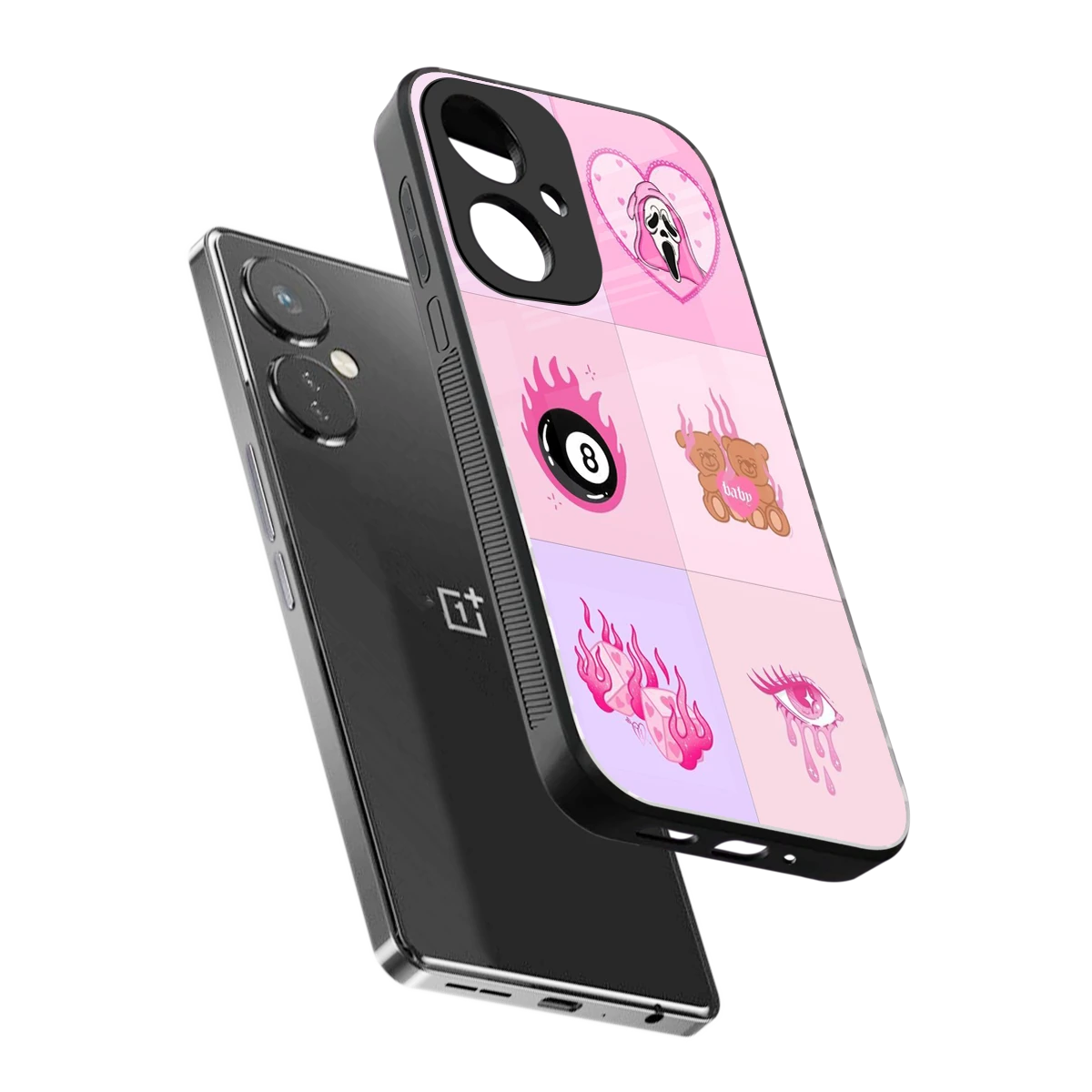 Ghostly Adorable sleek oneplus nord ce 3 cover with tempered glass back and TPU edges