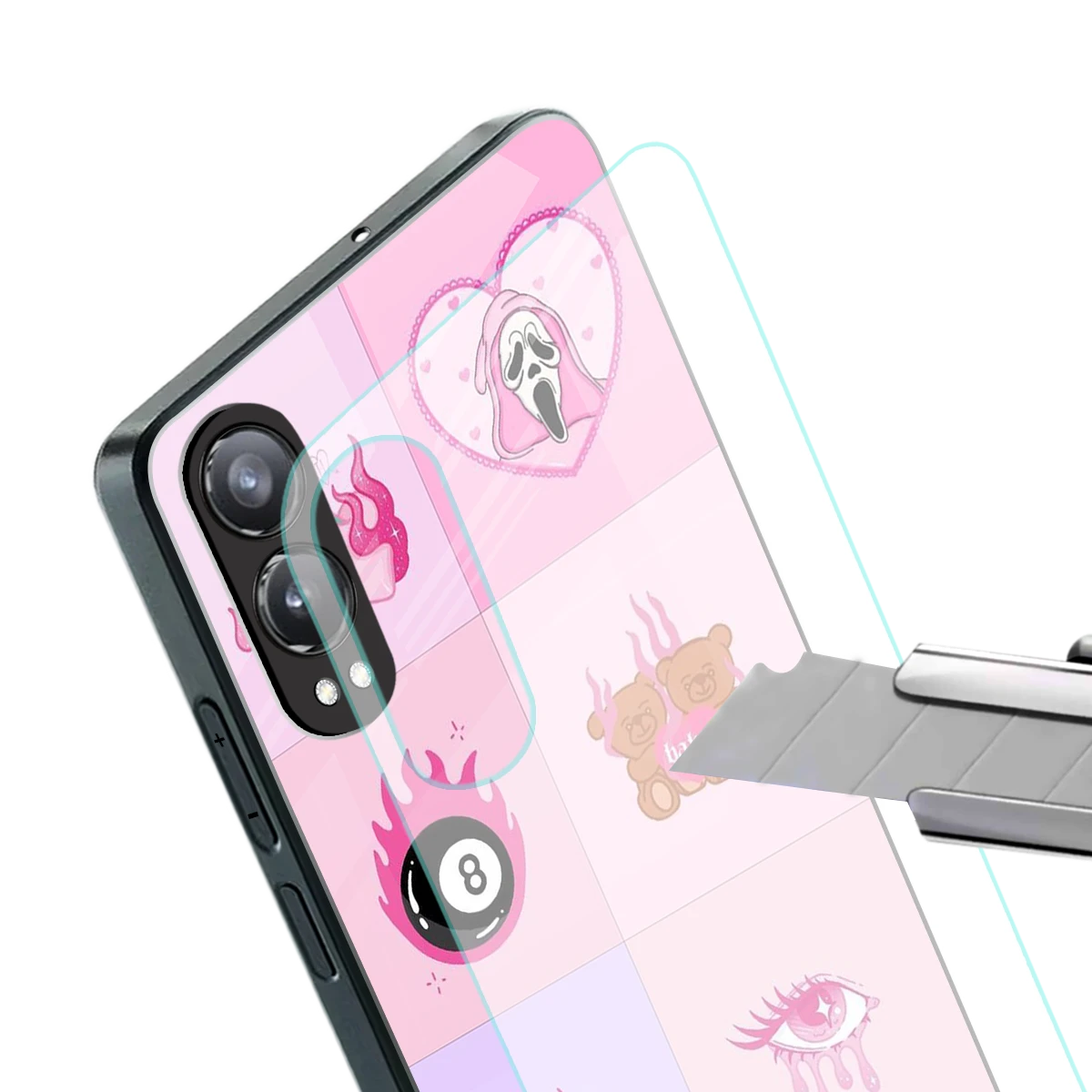 Ghostly Adorable stylish phone case for oneplus nord ce 4 lite | glossy glass and slim fit