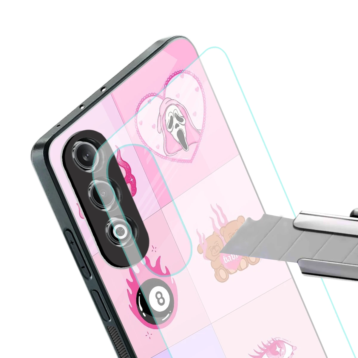 Ghostly Adorable stylish phone case for oneplus nord ce 4 | glossy glass and slim fit