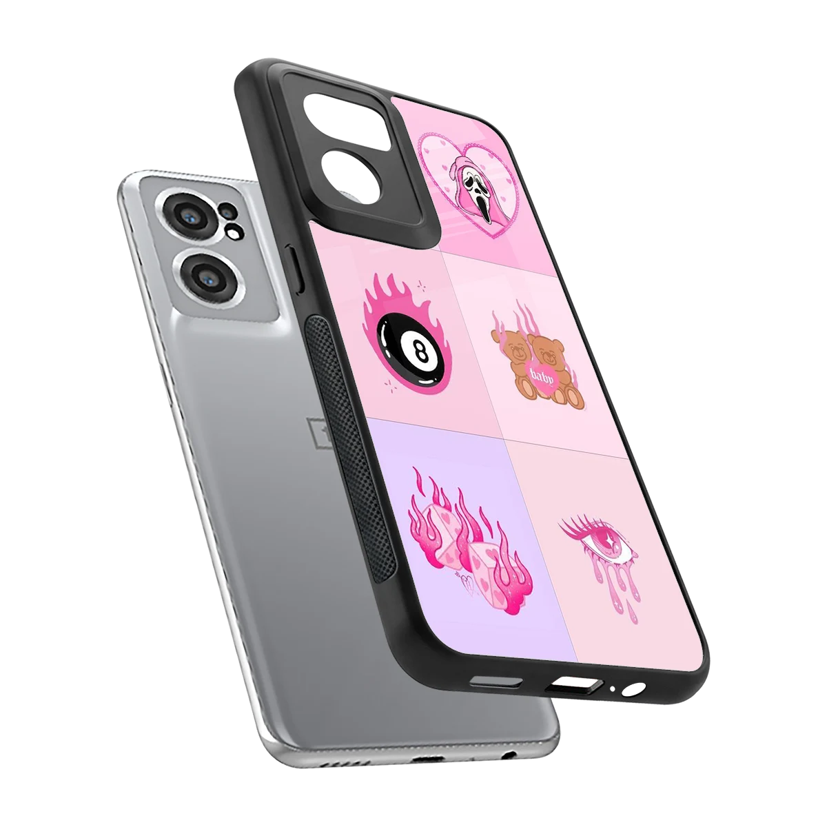 Ghostly Adorable sleek oneplus nord ce 2 cover with tempered glass back and TPU edges