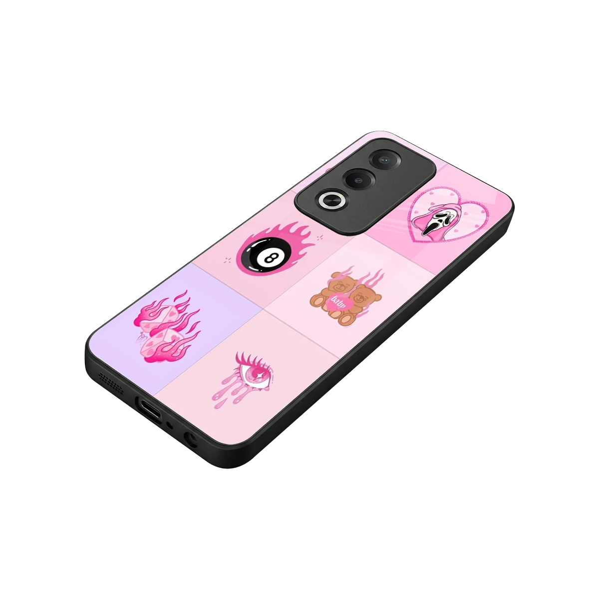 Ghostly Adorable stylish phone case for oppo a3 pro | glossy glass and slim fit