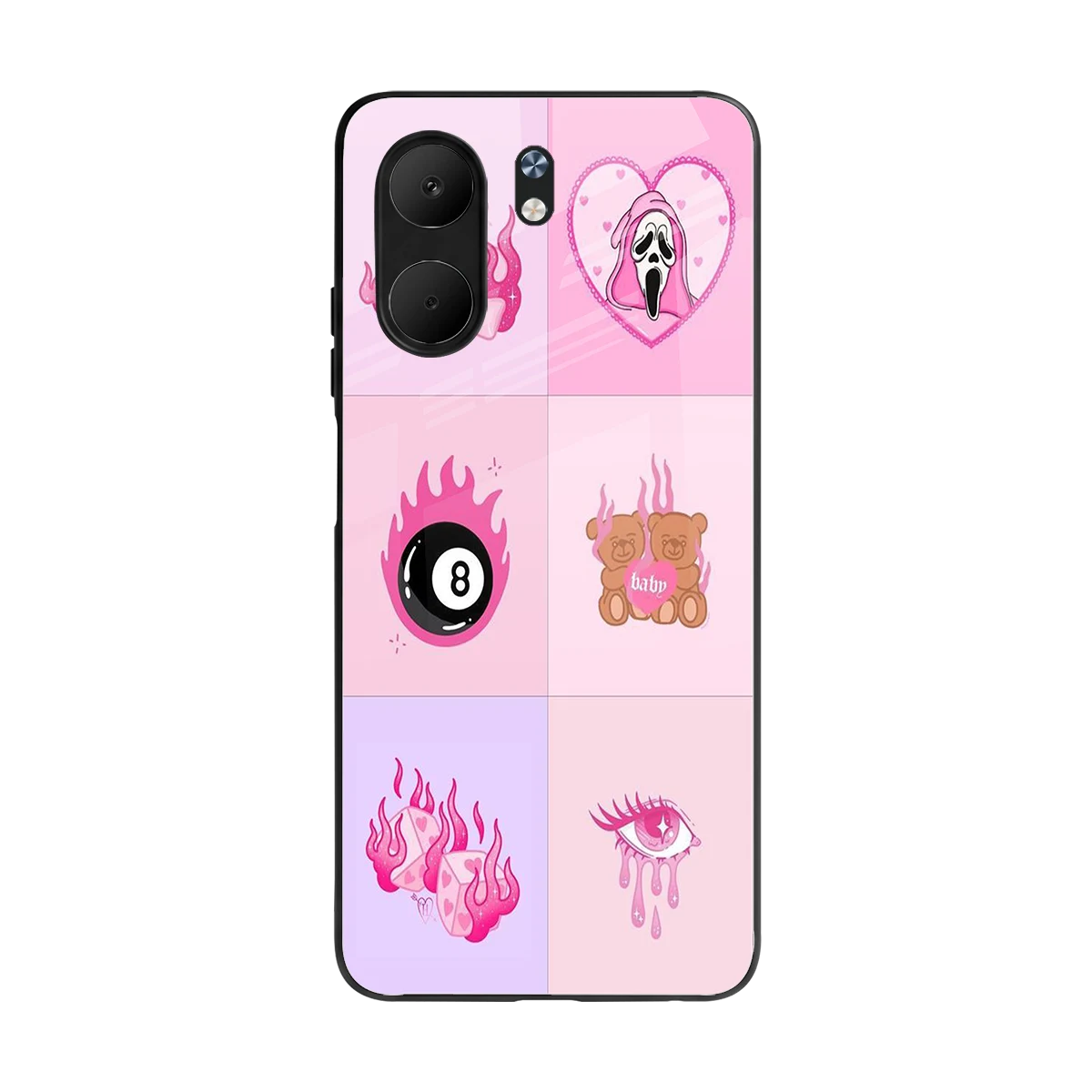 Ghostly Adorable back phone cover | glass case for oppo a5x 5g