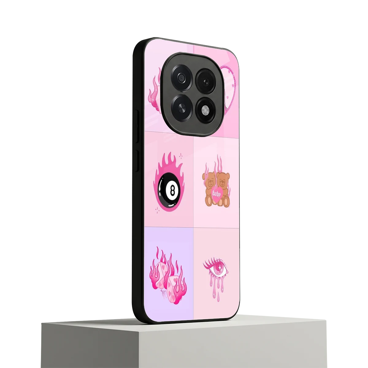 Ghostly Adorable oppo f29 5g mobile cover | shockproof glass phone case