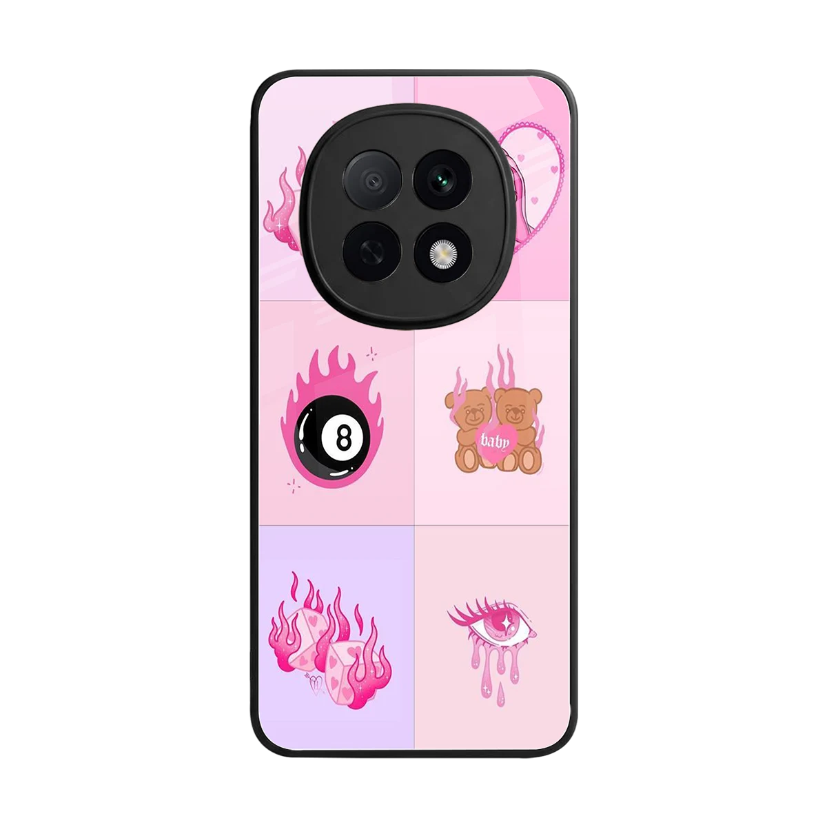Ghostly Adorable back phone cover | glass case for oppo f29 pro 5g