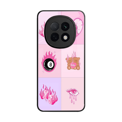 Ghostly Adorable back phone cover | glass case for oppo f29 pro 5g