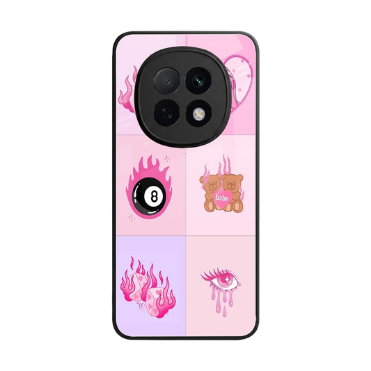 Ghostly Adorable back phone cover | glass case for oppo f29 pro 5g