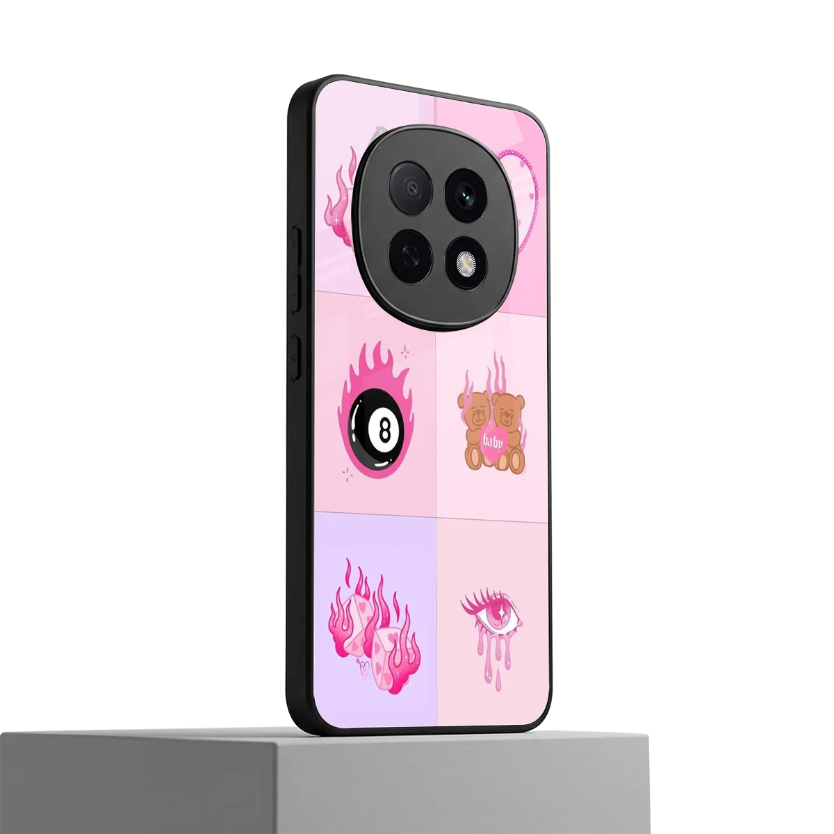 Ghostly Adorable oppo f29 pro 5g mobile cover | shockproof glass phone case