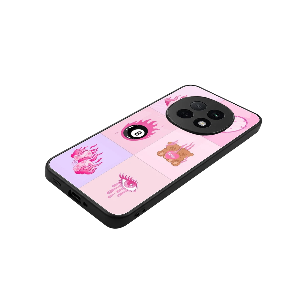 Ghostly Adorable stylish phone case for oppo f29 pro 5g | glossy glass and slim fit
