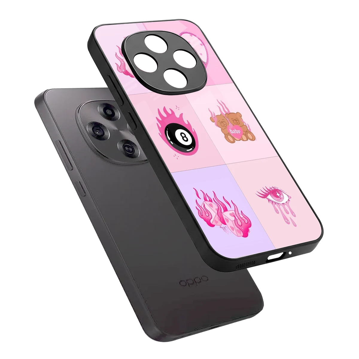 Ghostly Adorable sleek oppo f31 pro 5g cover with tempered glass back and TPU edges