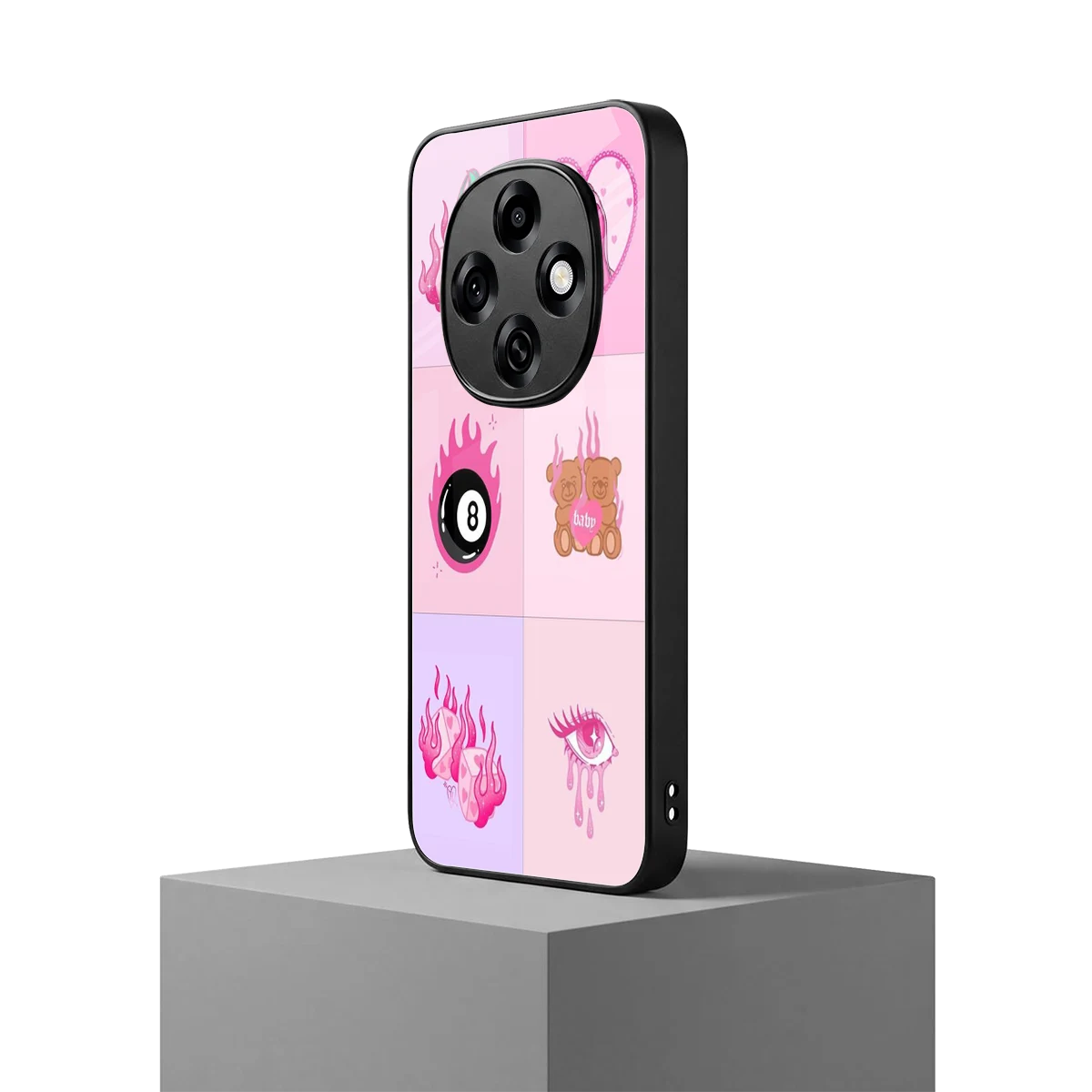 Ghostly Adorable oppo f31 pro 5g mobile cover | shockproof glass phone case