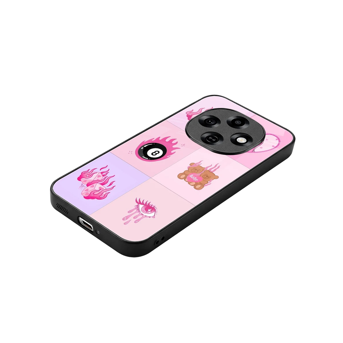Ghostly Adorable stylish phone case for oppo f31 pro 5g | glossy glass and slim fit
