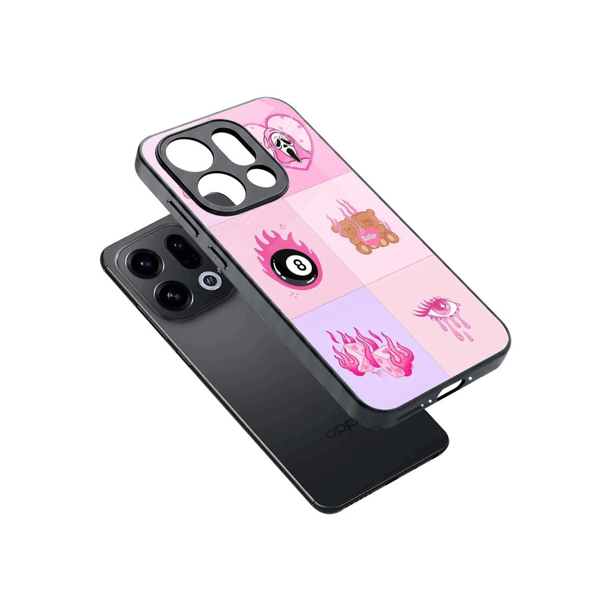 Ghostly Adorable sleek oppo find x9 cover with tempered glass back and TPU edges