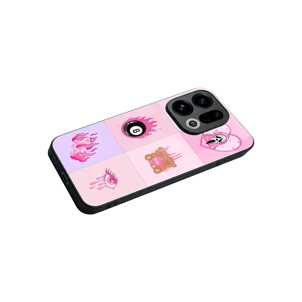 Ghostly Adorable stylish phone case for oppo find x9 | glossy glass and slim fit