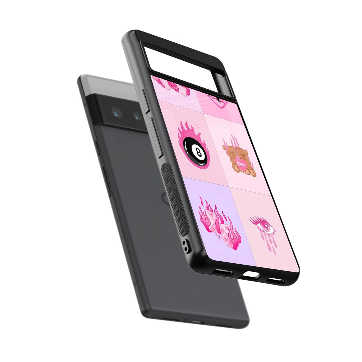 Ghostly Adorable sleek google pixel 6 pro cover with tempered glass back and TPU edges