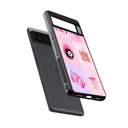 Ghostly Adorable sleek google pixel 6a cover with tempered glass back and TPU edges