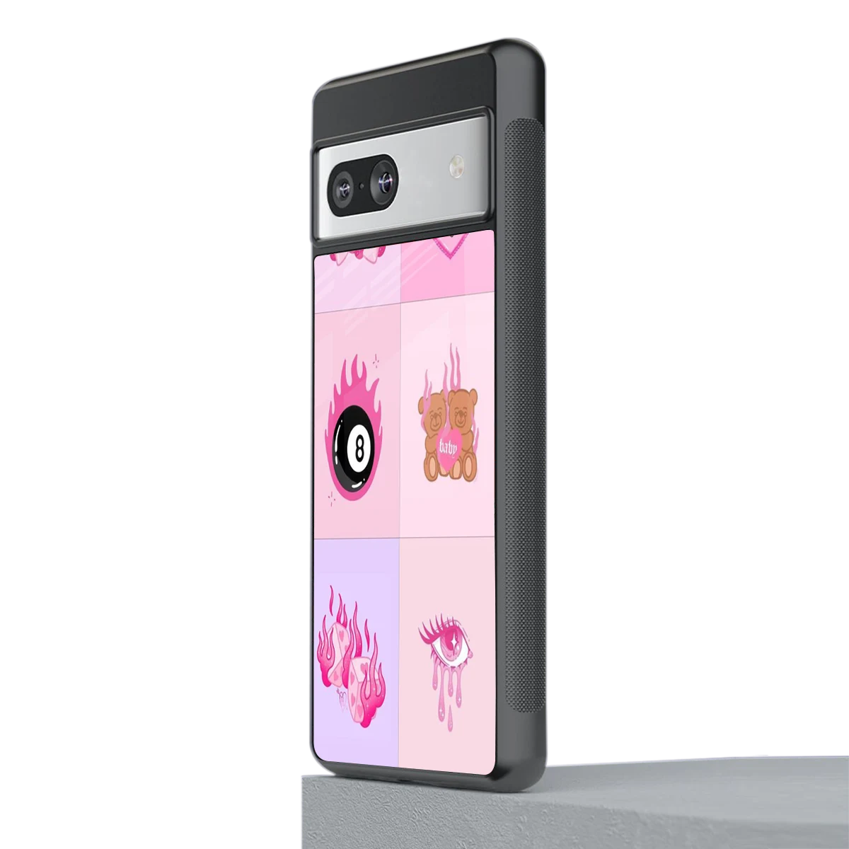 Ghostly Adorable stylish phone case for google pixel 7a | glossy glass and slim fit