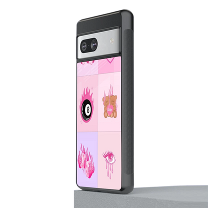 Ghostly Adorable stylish phone case for google pixel 7 | glossy glass and slim fit