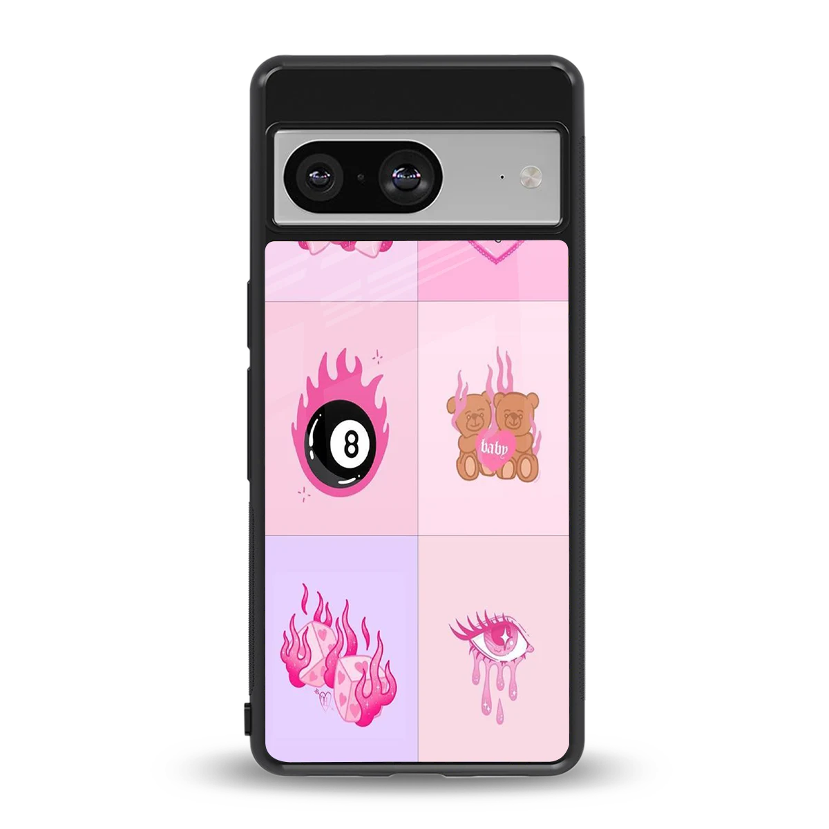 Ghostly Adorable back phone cover | glass case for google pixel 8
