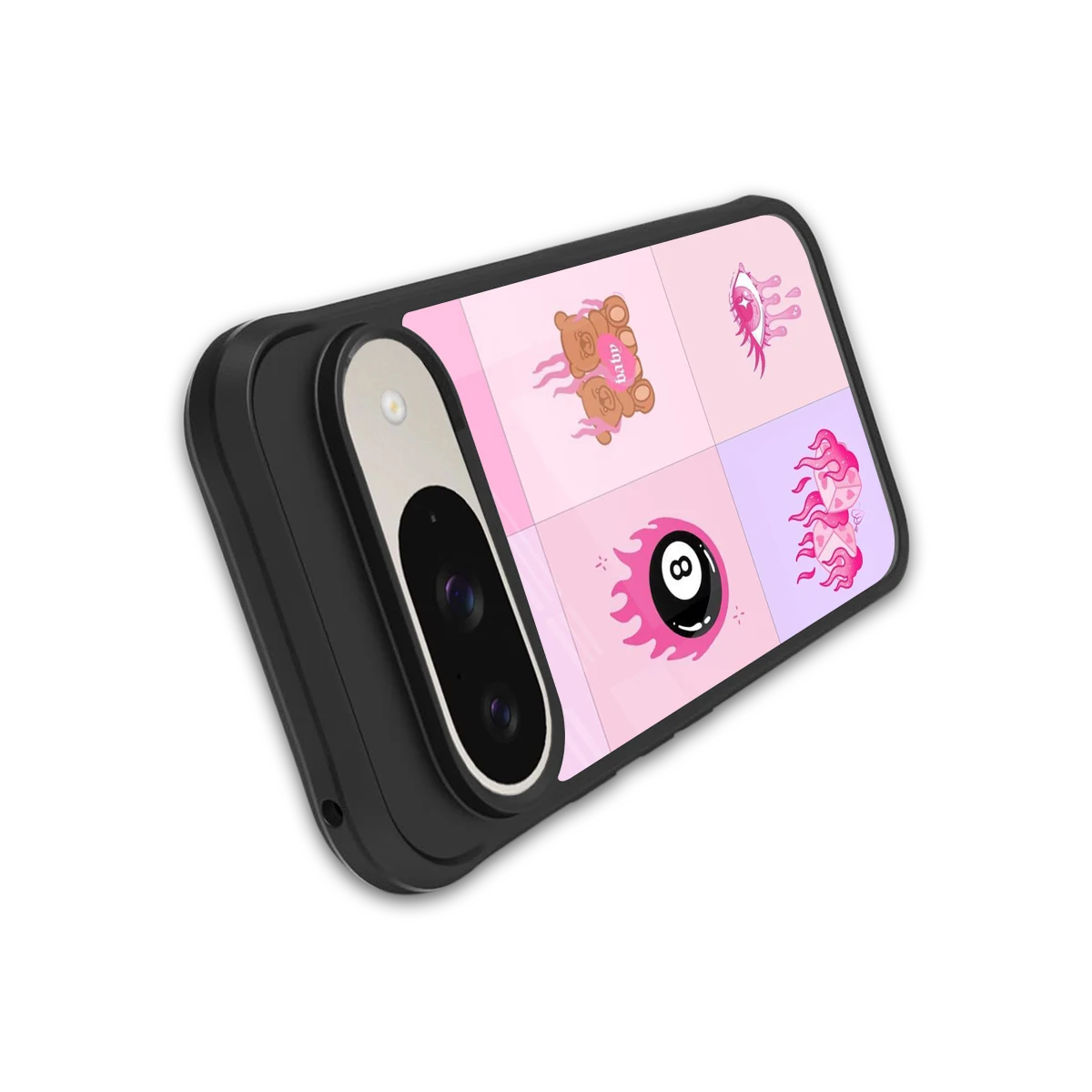 Ghostly Adorable stylish phone case for google pixel 9 | glossy glass and slim fit