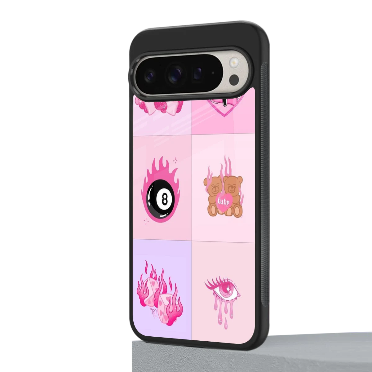 Ghostly Adorable google pixel 9 pro mobile cover | shockproof glass phone case