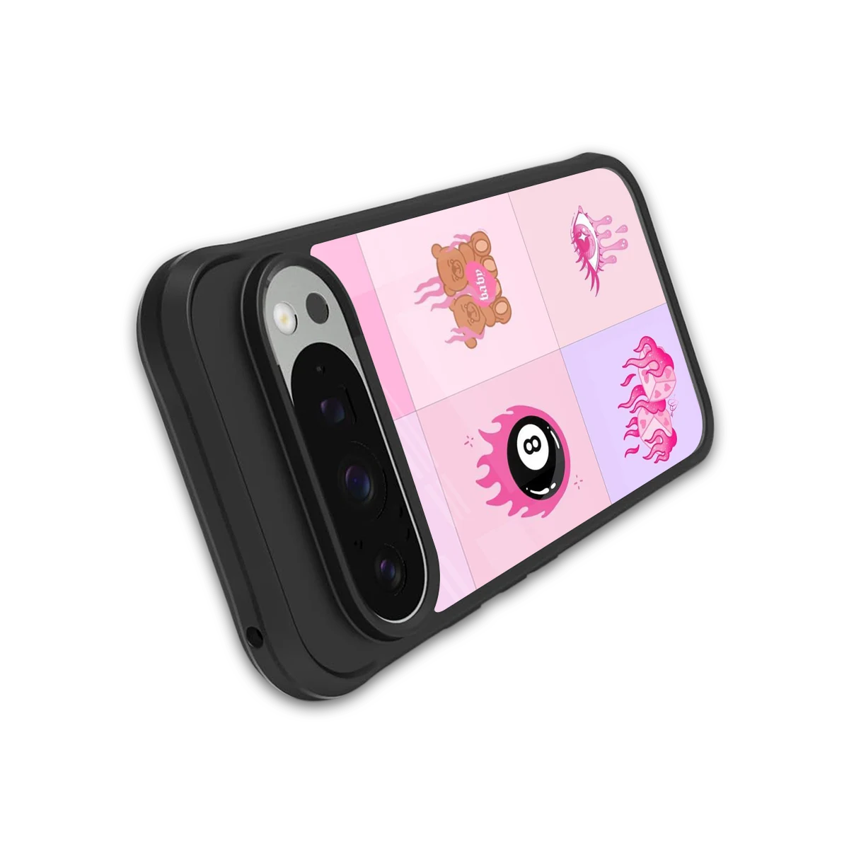 Ghostly Adorable stylish phone case for google pixel 9 pro | glossy glass and slim fit
