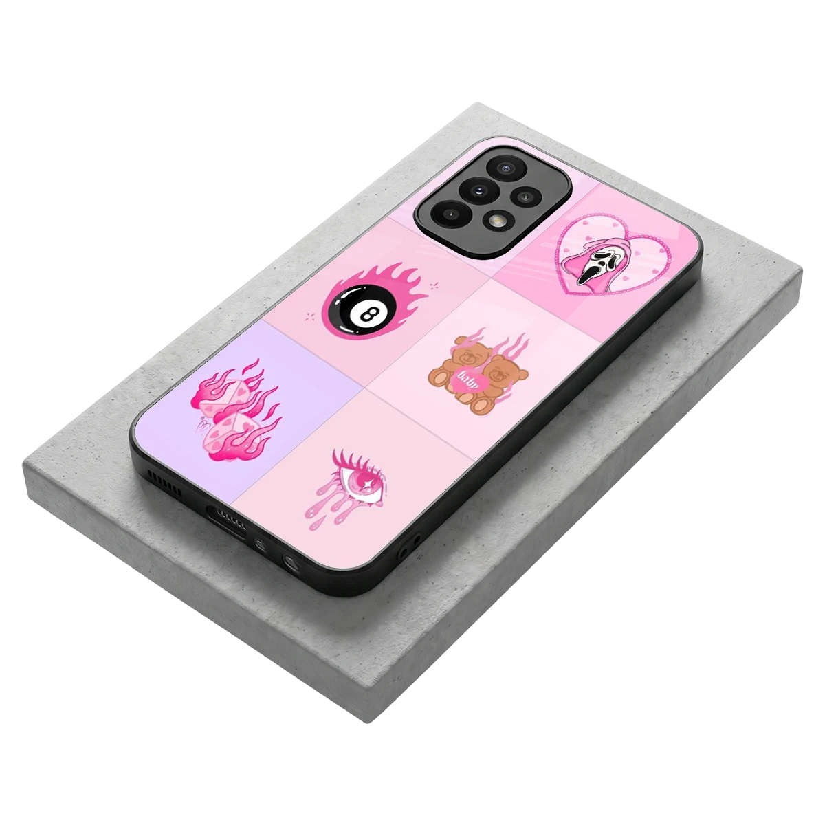 Ghostly Adorable stylish phone case for samsung galaxy a23 | glossy glass and slim fit