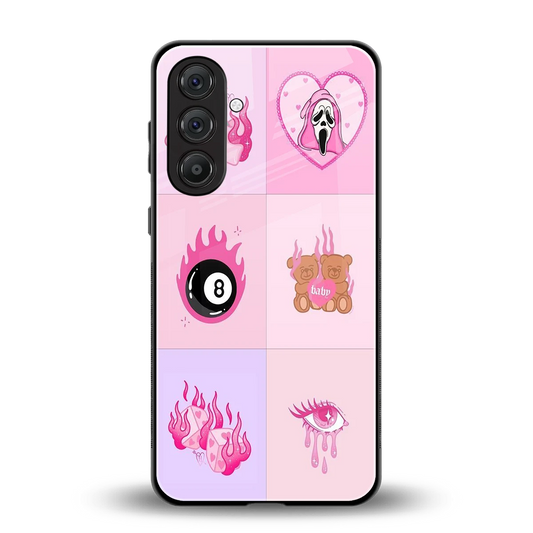 Ghostly Adorable back phone cover | glass case for samsung galaxy m36 5g