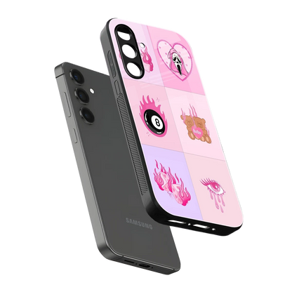 Ghostly Adorable sleek samsung galaxy a55 5g cover with tempered glass back and TPU edges