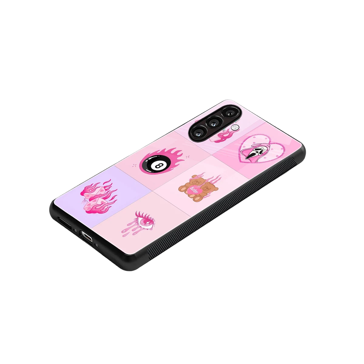 Ghostly Adorable stylish phone case for samsung galaxy a55 5g | glossy glass and slim fit