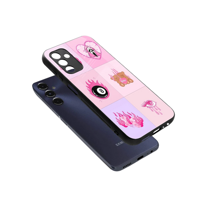 Ghostly Adorable sleek samsung galaxy m14 5g cover with tempered glass back and TPU edges