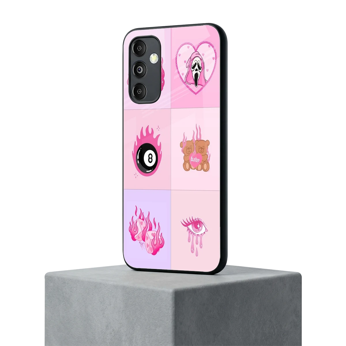 Ghostly Adorable samsung galaxy m14 5g mobile cover | shockproof glass phone case