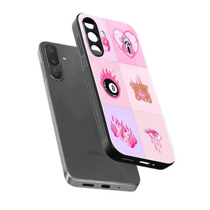 Ghostly Adorable sleek samsung galaxy m36 5g cover with tempered glass back and TPU edges