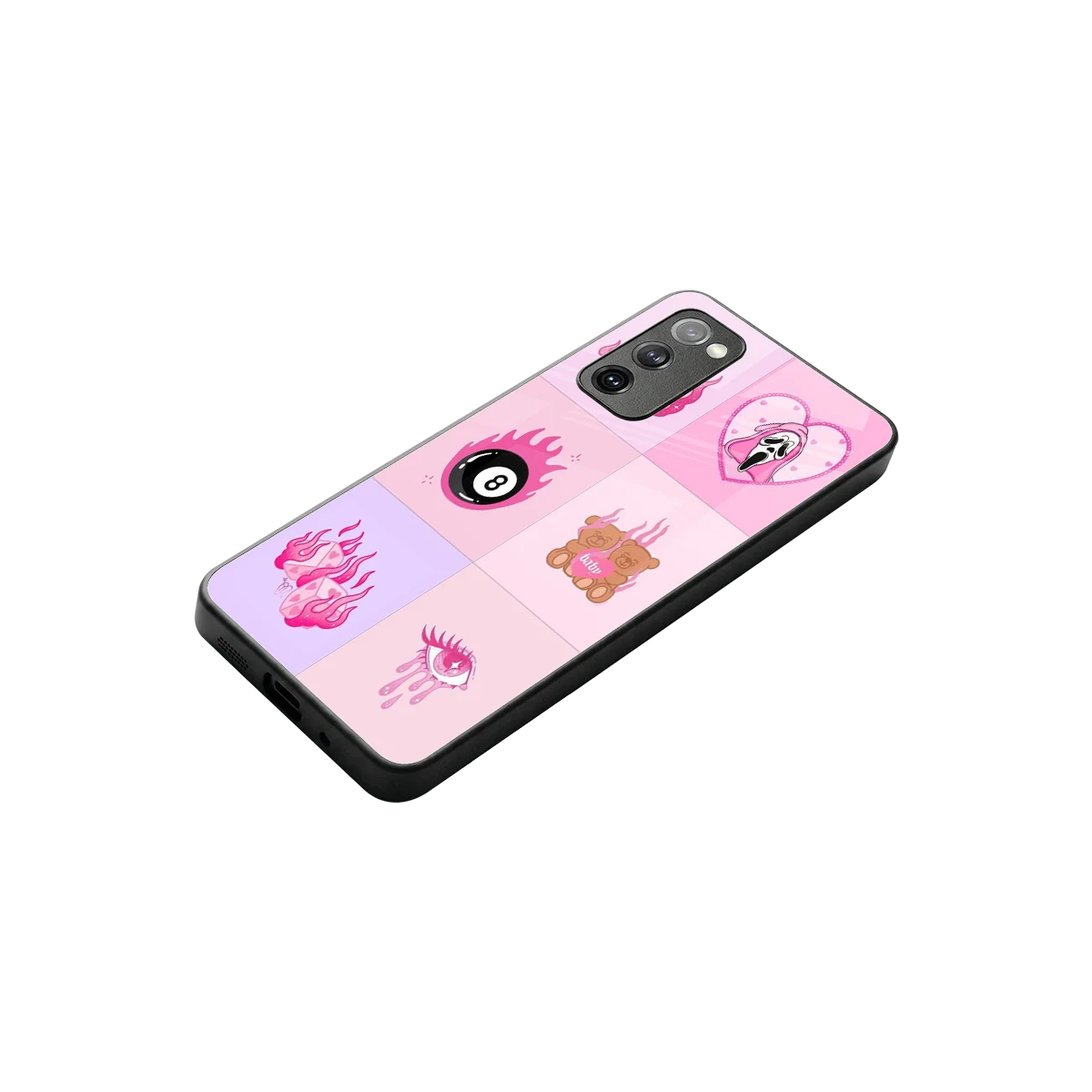 Ghostly Adorable stylish phone case for samsung galaxy s20 fe | glossy glass and slim fit