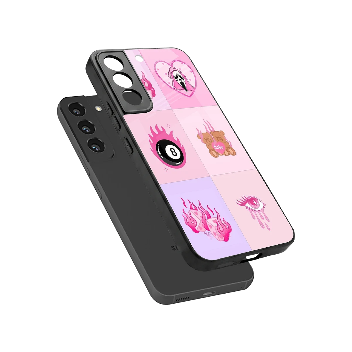 Ghostly Adorable sleek samsung galaxy s22 cover with tempered glass back and TPU edges