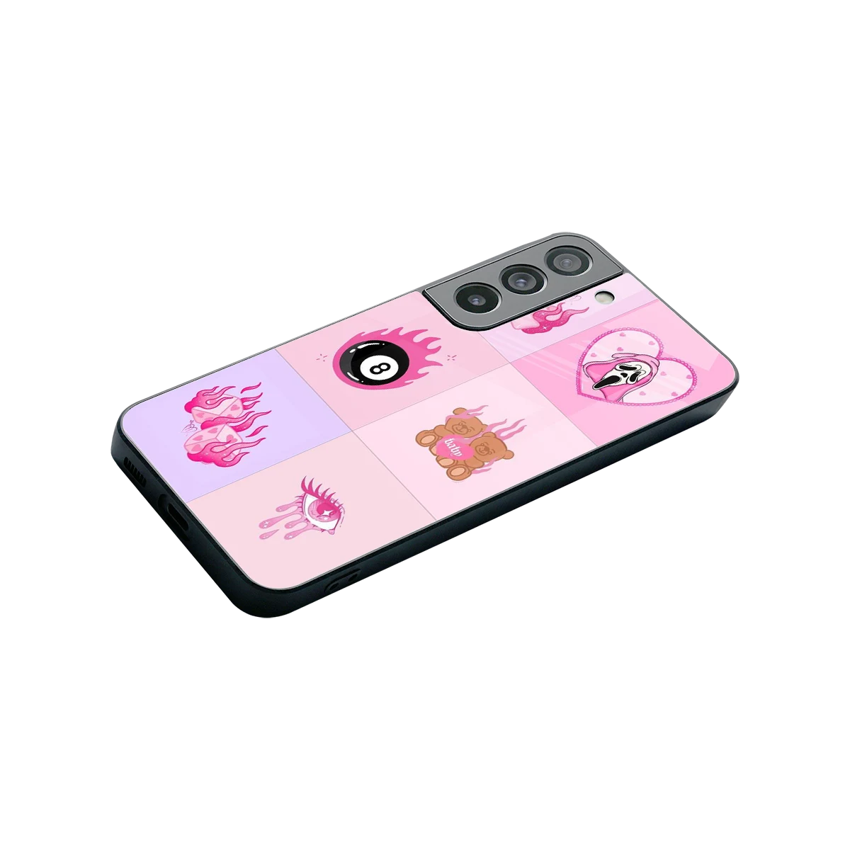 Ghostly Adorable stylish phone case for samsung galaxy s22 | glossy glass and slim fit
