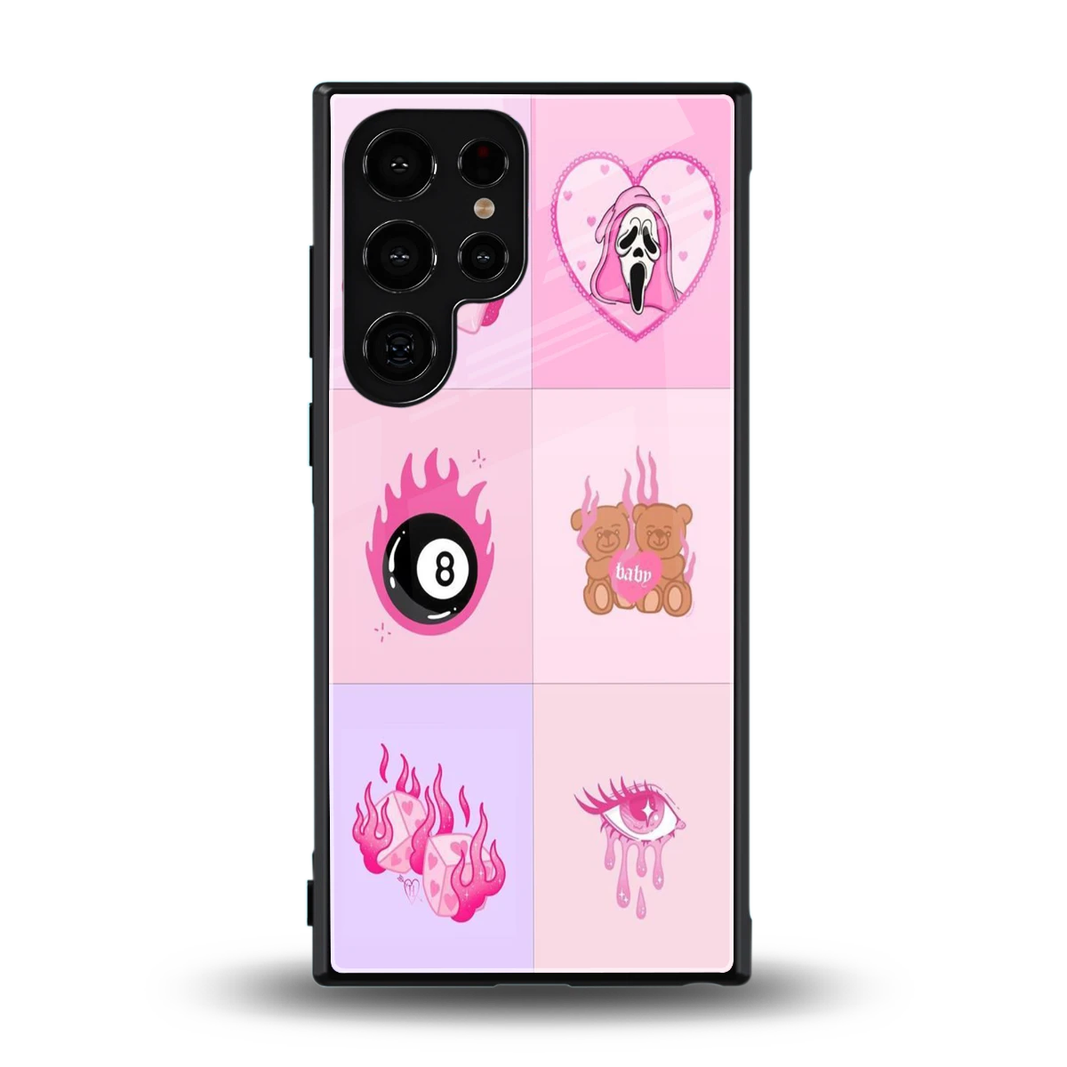 Ghostly Adorable back phone cover | glass case for samsung galaxy s24 ultra