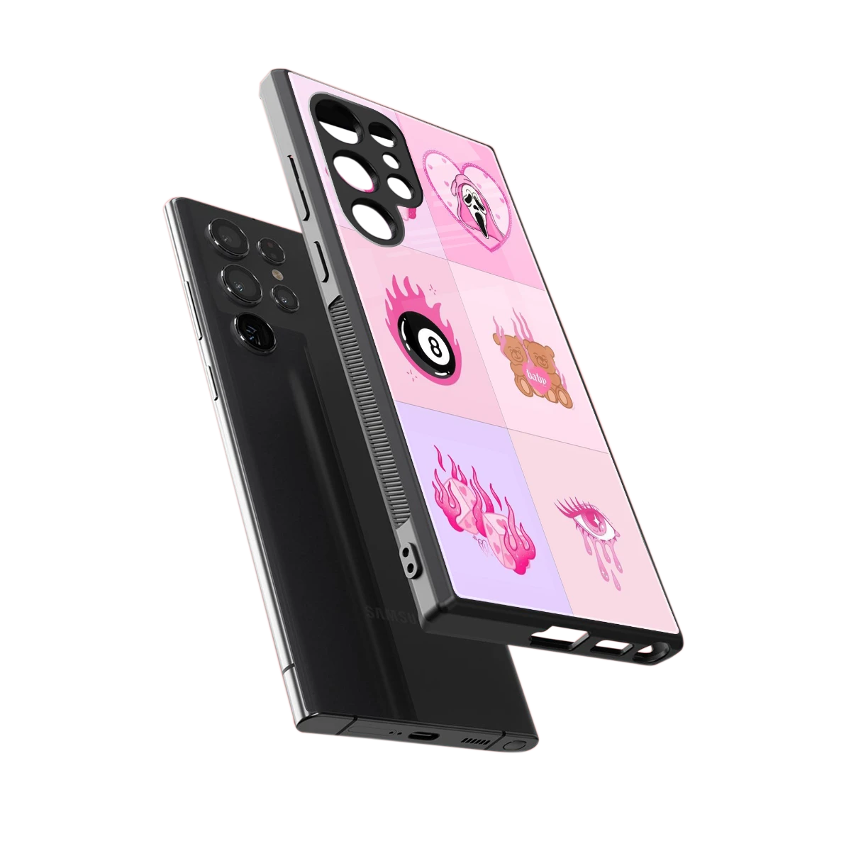 Ghostly Adorable sleek samsung galaxy s24 ultra cover with tempered glass back and TPU edges