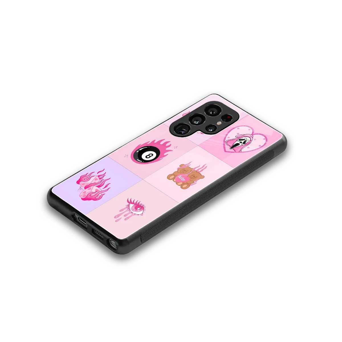 Ghostly Adorable stylish phone case for samsung galaxy s25 ultra | glossy glass and slim fit