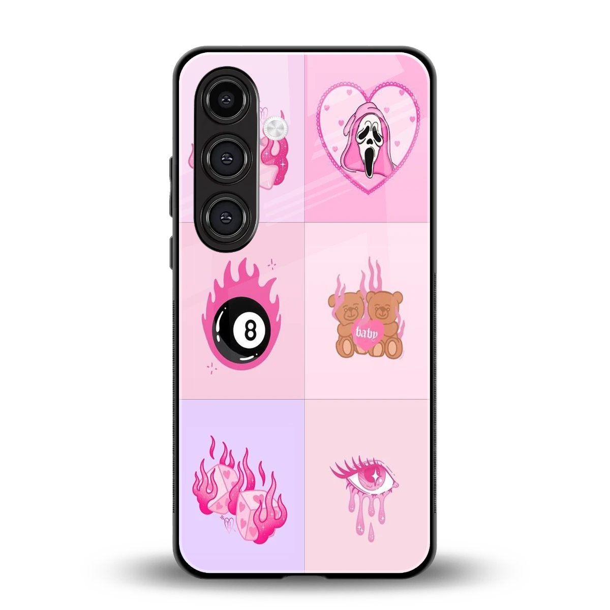 Ghostly Adorable back phone cover | glass case for samsung galaxy s24 fe