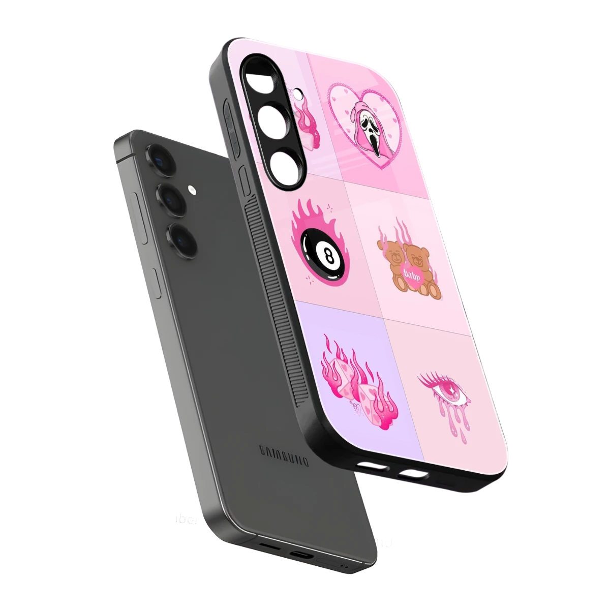 Ghostly Adorable sleek samsung galaxy s24 cover with tempered glass back and TPU edges