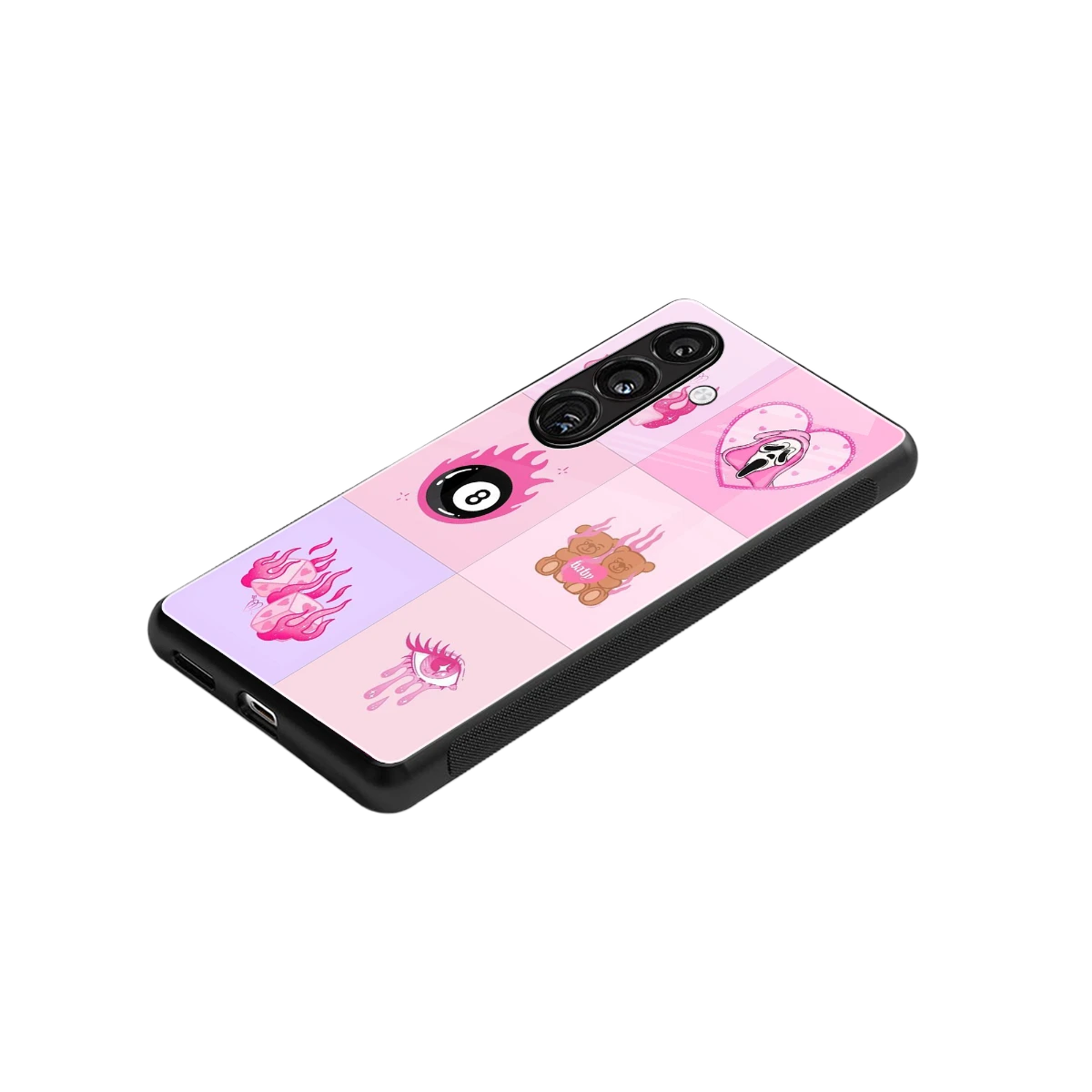 Ghostly Adorable stylish phone case for samsung galaxy s24 | glossy glass and slim fit