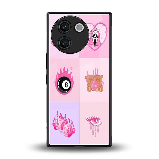 Ghostly Adorable back phone cover | glass case for vivo v30e
