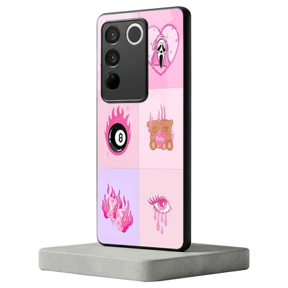 Ghostly Adorable vivo v27 5g mobile cover | shockproof glass phone case