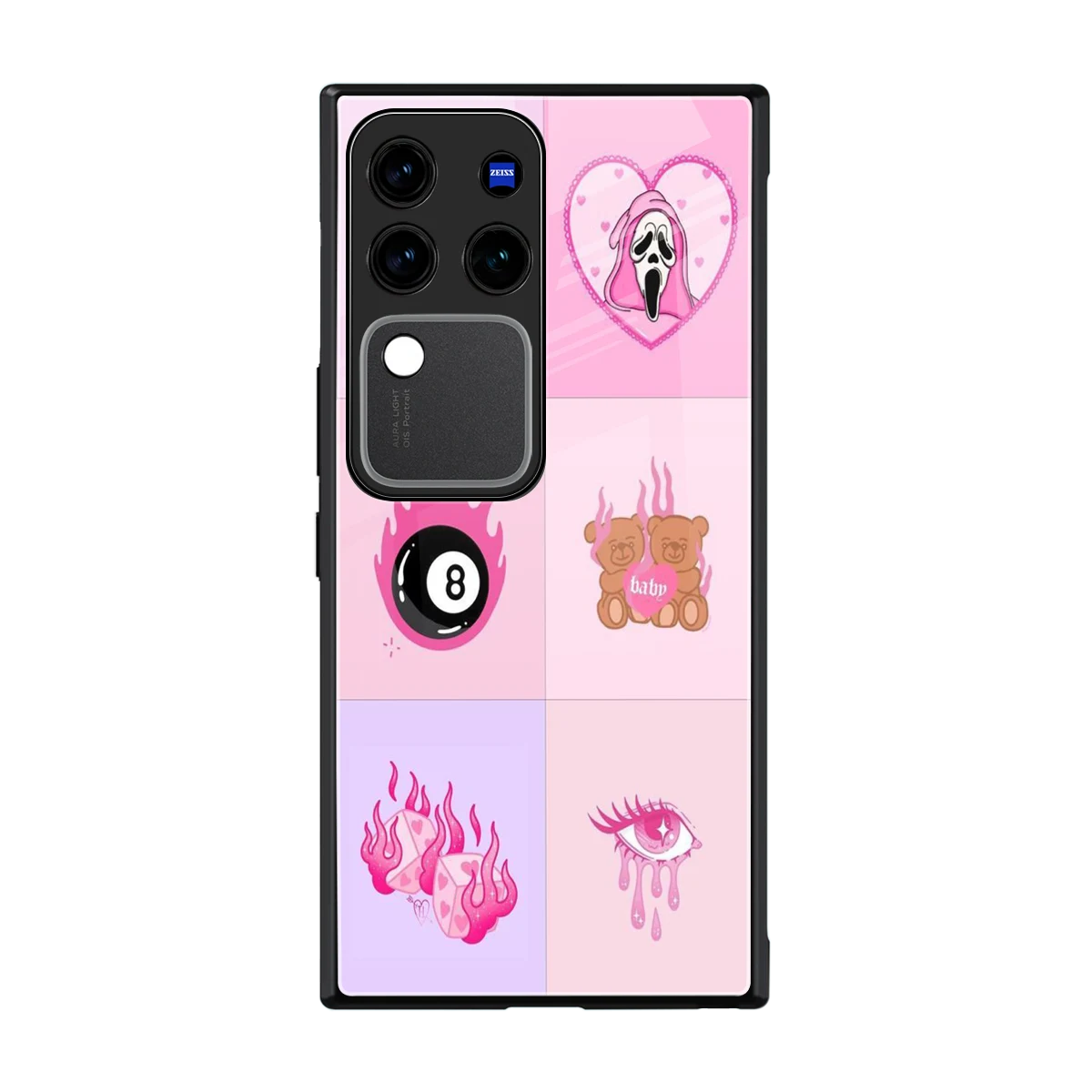 Ghostly Adorable back phone cover | glass case forvivo v30 pro