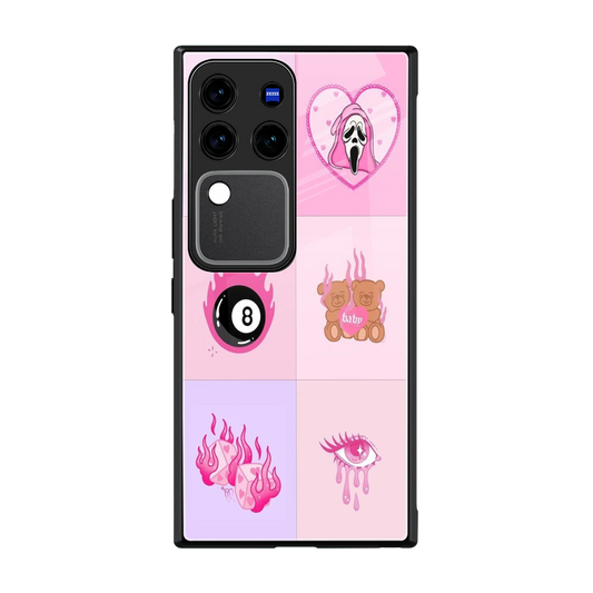 Ghostly Adorable back phone cover | glass case forvivo v30 pro