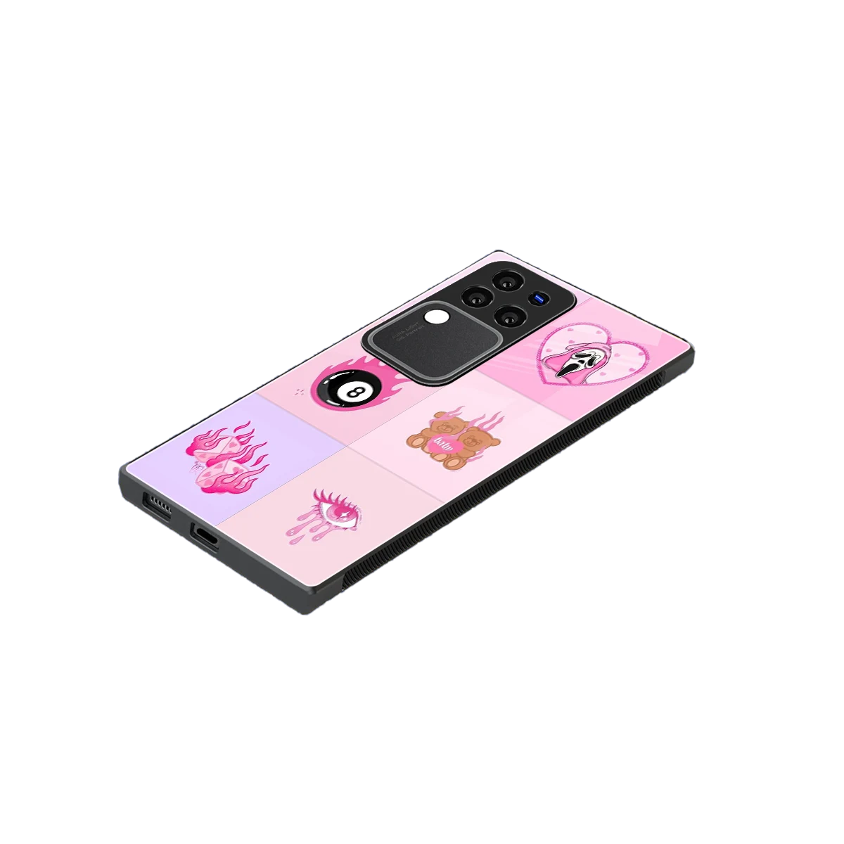 Ghostly Adorable stylish phone case forvivo v30 pro | glossy glass and slim fit