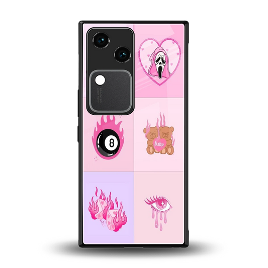 Ghostly Adorable back phone cover | glass case for vivo v30