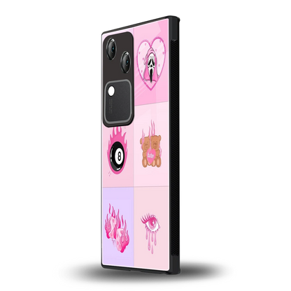 Ghostly Adorable vivo v30 mobile cover | shockproof glass phone case
