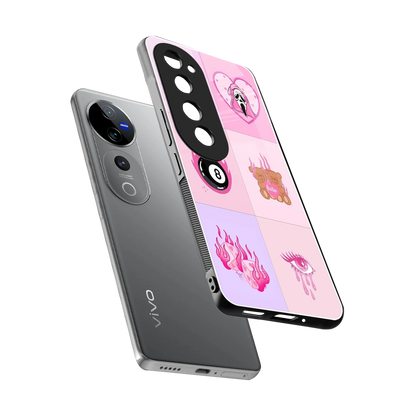 Ghostly Adorable sleek vivo v40 pro cover with tempered glass back and TPU edges